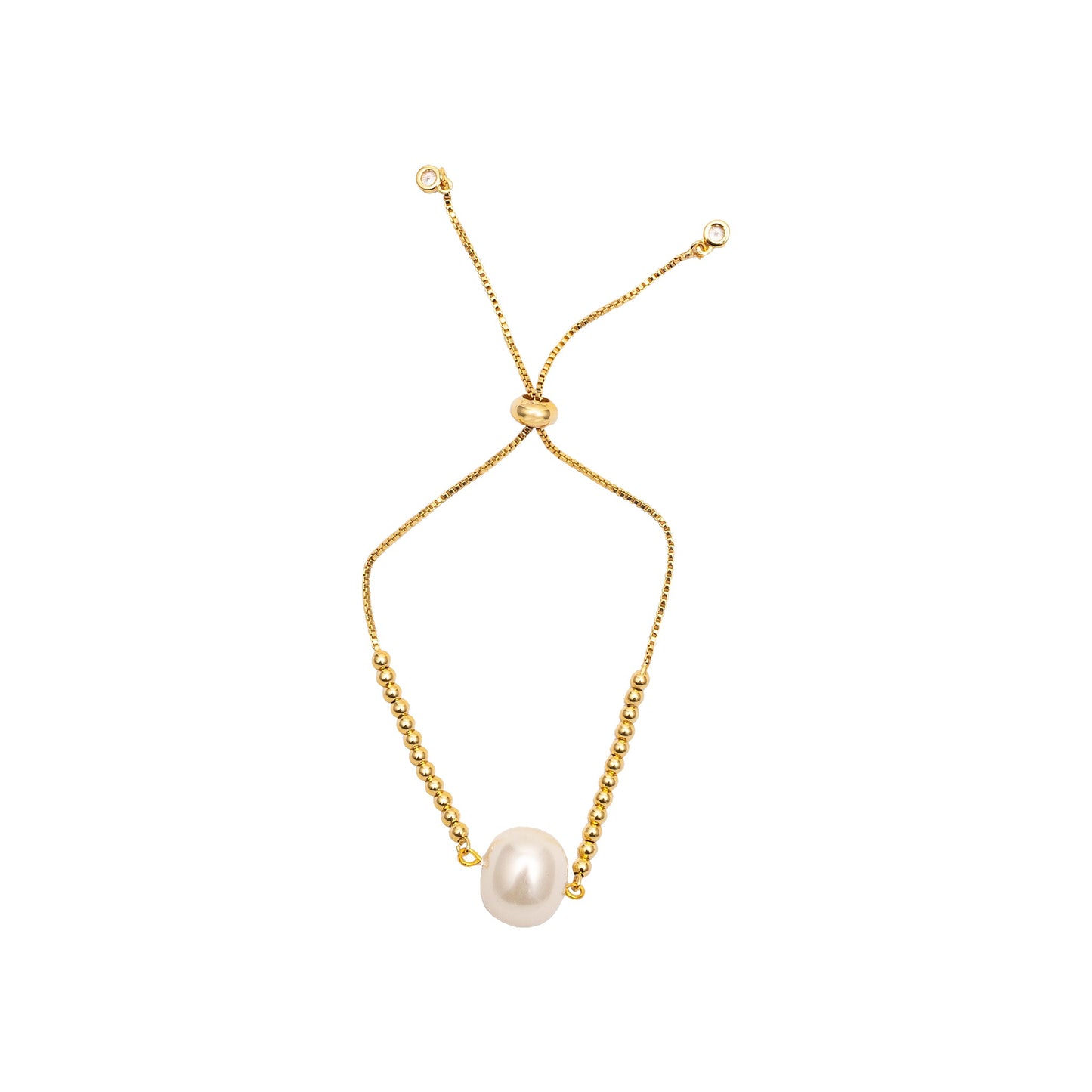 Pulsera Perla Metal