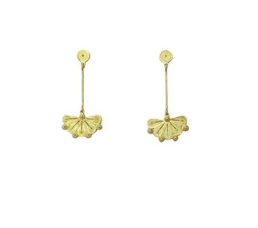 Fili Arete Colgante Cola de Pavo 5 Plumas Plata 980