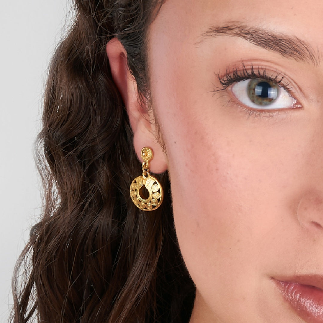Aretes Mini Nariguera de Círculos Quimbaya