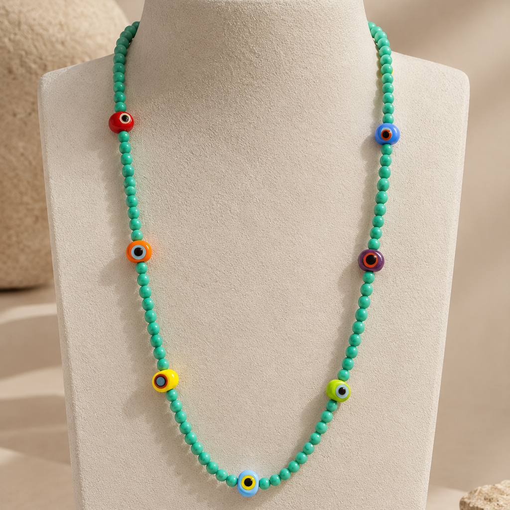 COLLAR CRISTAL CHECO Y MINI OKITOS