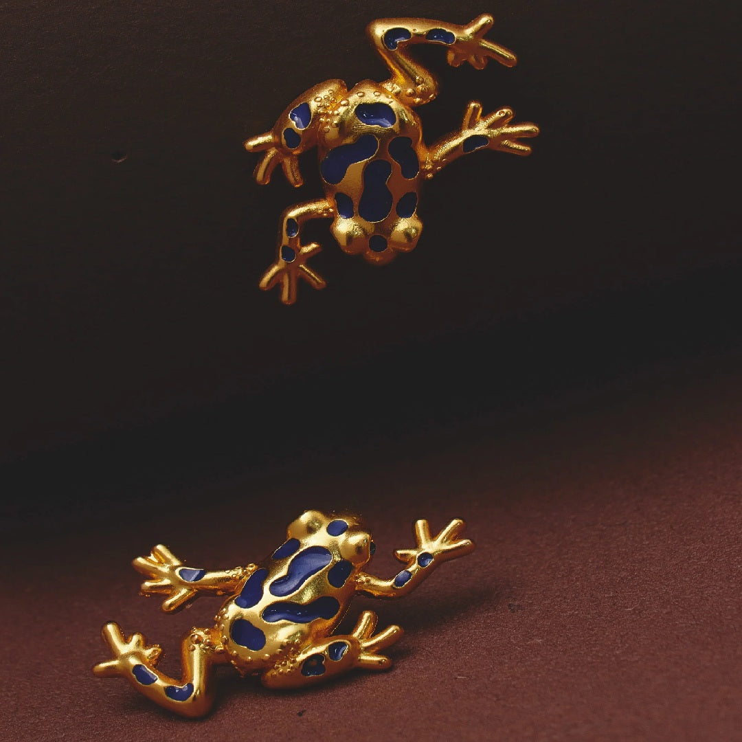 Aretes Rana Azul