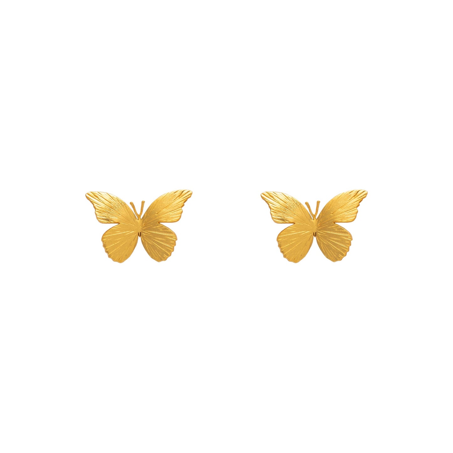 Arete Topo Pequeño Mariposa Renacer Dorado