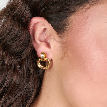 Aretes D' Circulos Entorchados