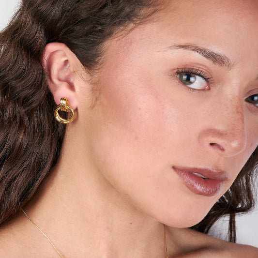 Aretes D' Circulos Entorchados