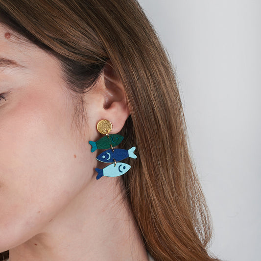 Aretes Peces Asimetricos