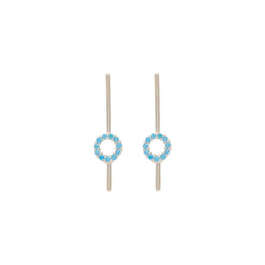 Aretes Brillantes con Aro pequeño