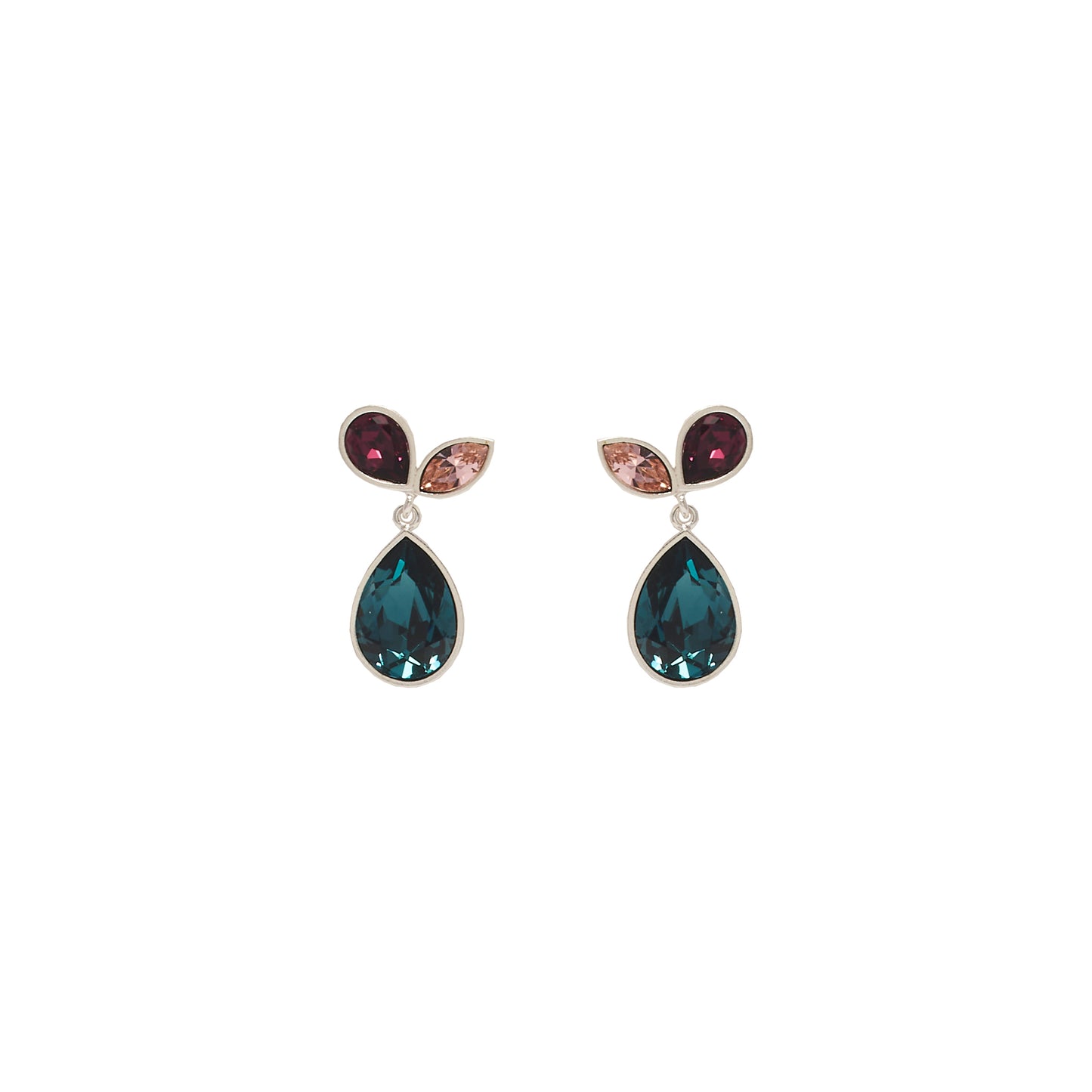 Aretes Herbolaria Cortos Mix Violetas