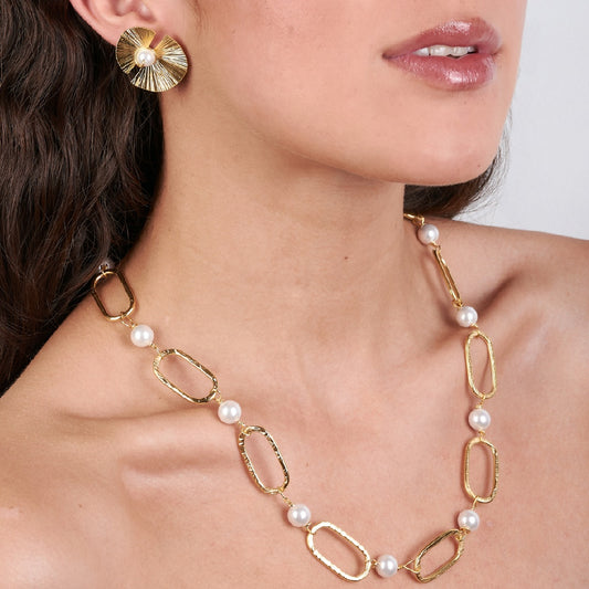 Collar Óvalos Perlado