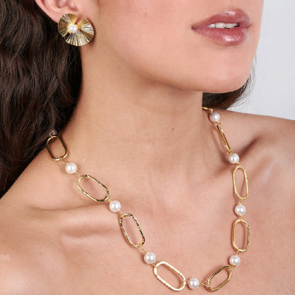 Collar Óvalos Perlado
