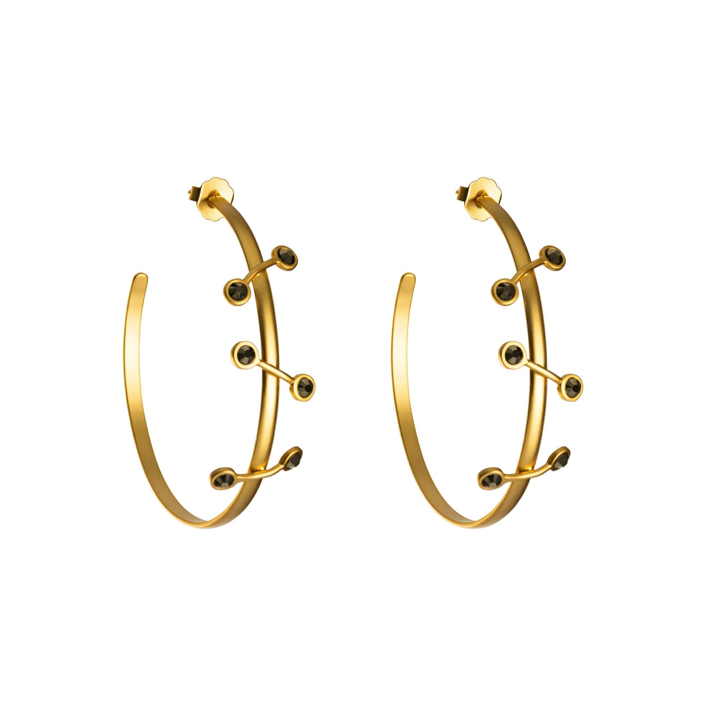 Aretes Khali Hoops Swarovski de Maquia