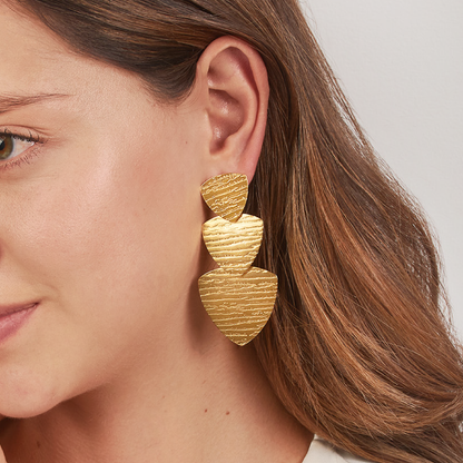 Aretes Largo Bora Dorado
