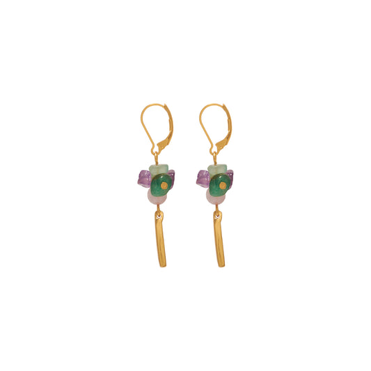 Aretes Amatista gotas de Blumart