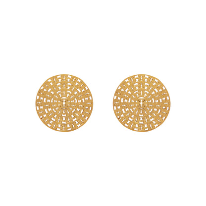 Aretes Topo Kana Wayu - Brillo Guajiro Dorado