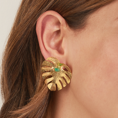 Aretes Monstera Mediana