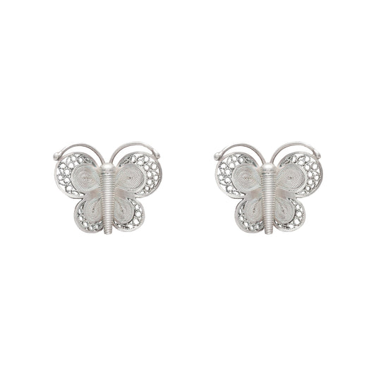 ARETES MARIPOSA PLATA DE IVORY