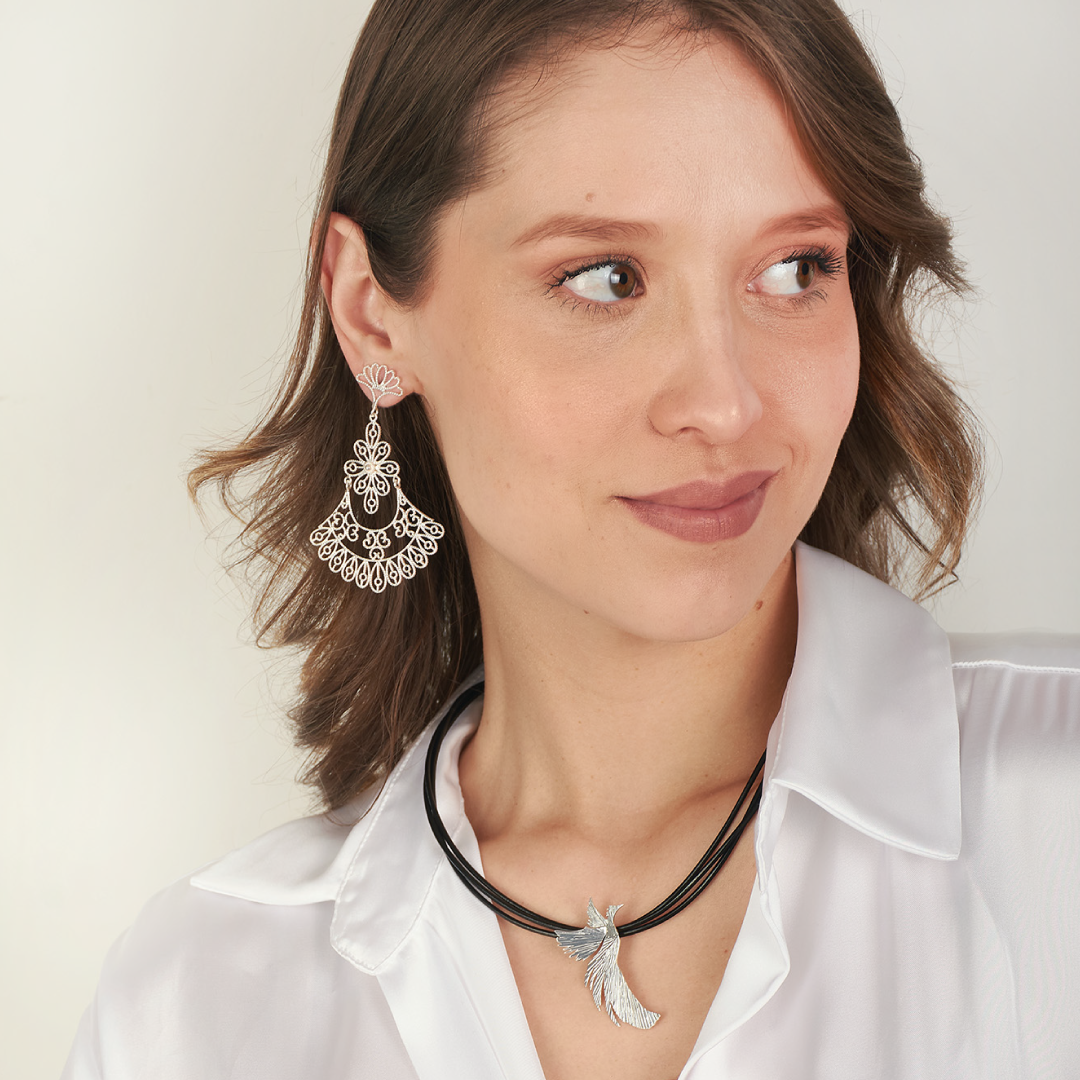 Aretes Reina Colgante de 11 Gotas