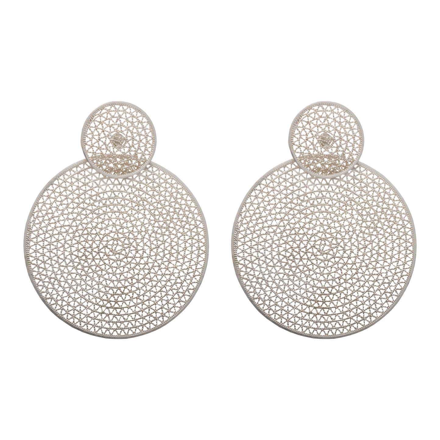 ARETES CIRCULO ZIGZAG 2 PLATA IVORY