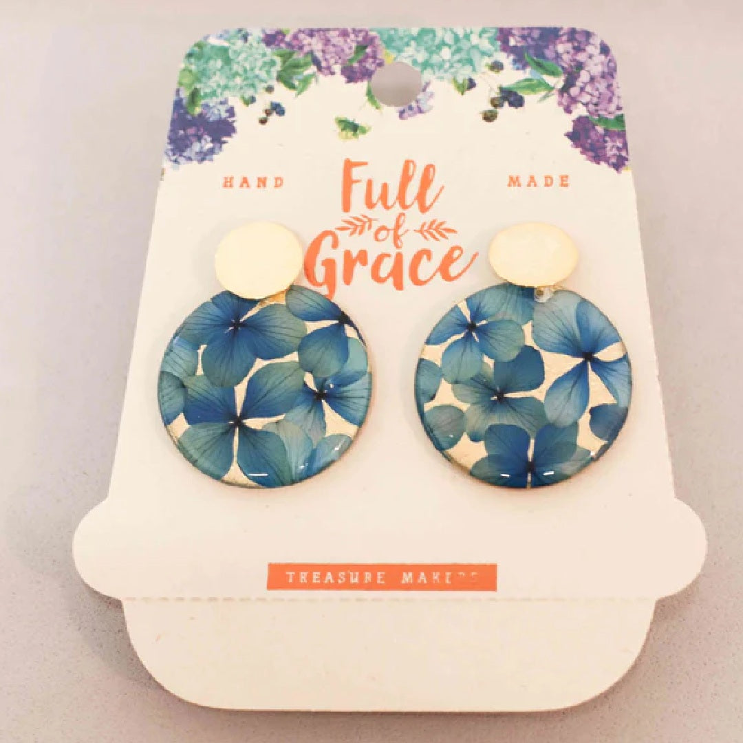 Aretes Circulares Resina Herraje Baño En Oro