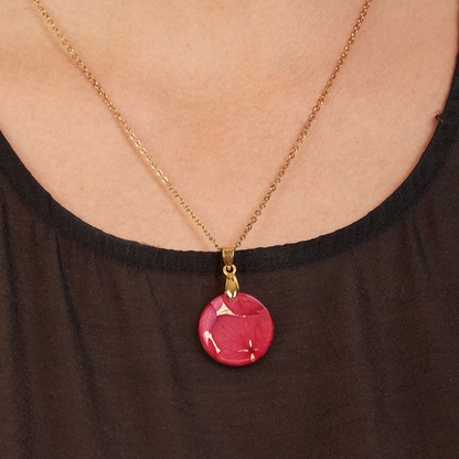 Aretes y Collar Sencillo Circular