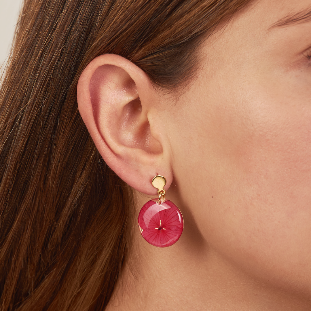 Aretes y Collar Sencillo Circular