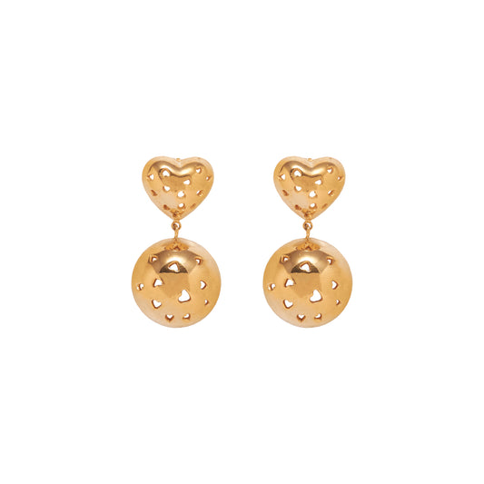 Aretes Bolas y Corazones