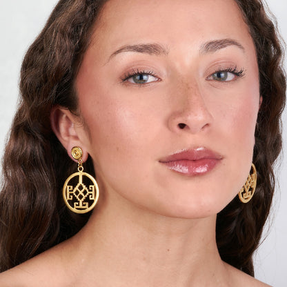 Aretes Mediano Martillado Nariño