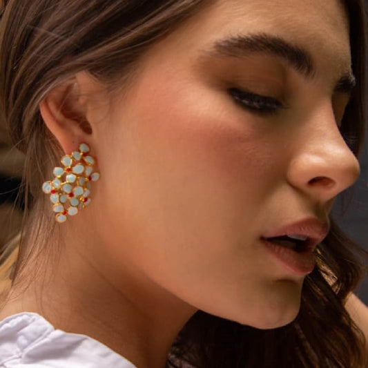 Aretes Hortensias