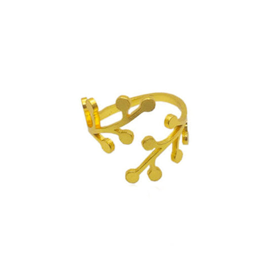 Anillo flor de frailejon baño de oro de 24 k Dicca