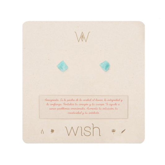 Arete topo con amazonita de Wish