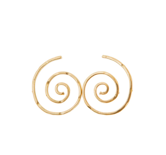 Aretes Espiral Dorados de Trascendenza