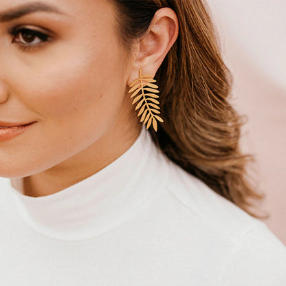 Aretes Palma Dorado