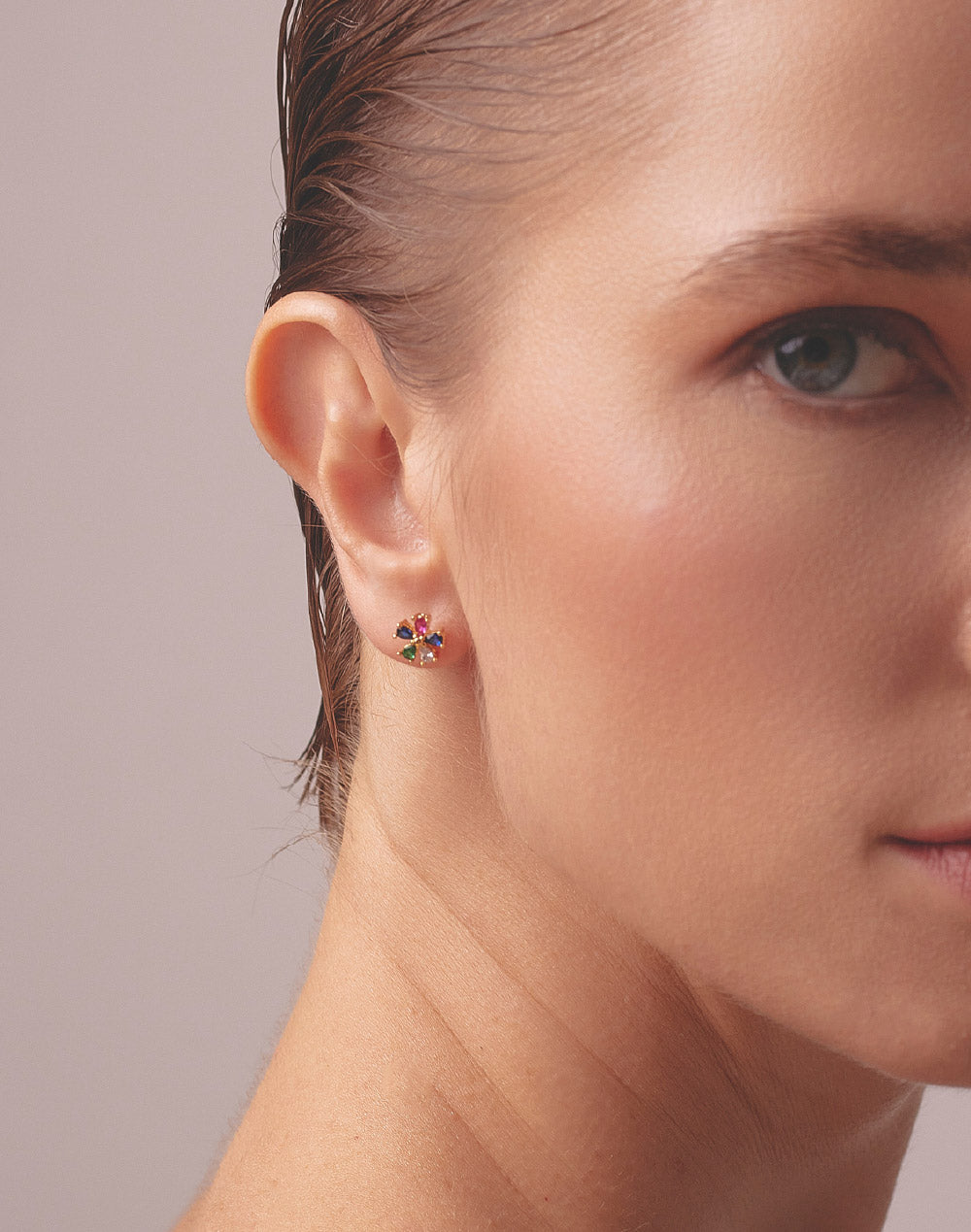 Aretes Flor Colorful