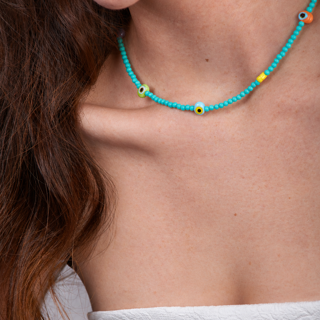 COLLAR CRISTAL CHECO Y MINI OKITOS