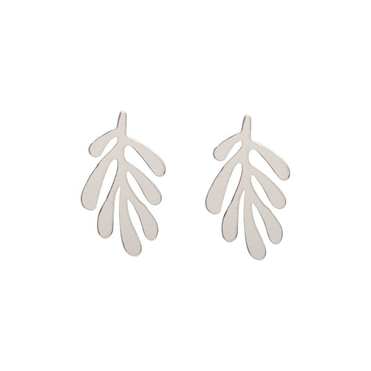 Aretes Alga Plateado Dicca