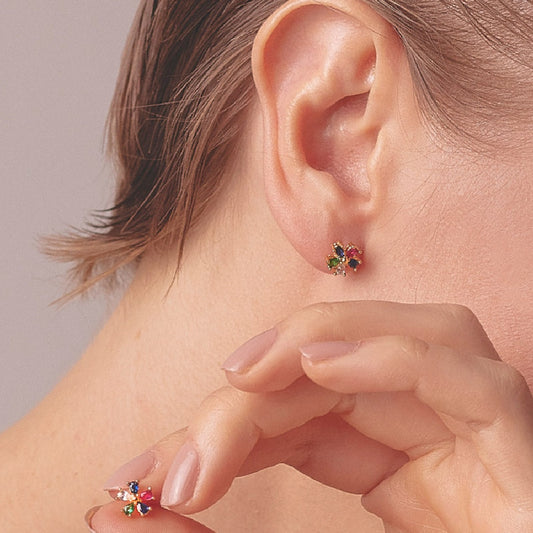 Aretes Flor Colorful
