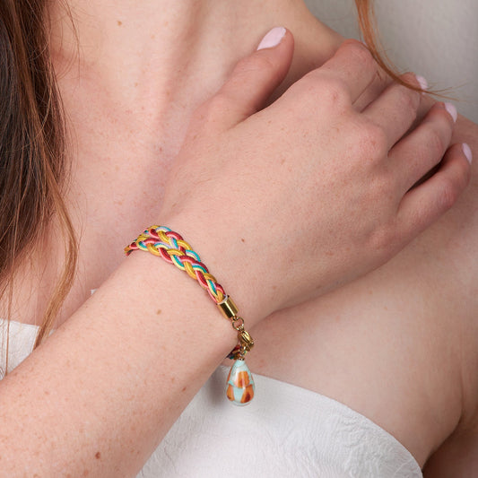 Pulsera Trenza y Bolilup