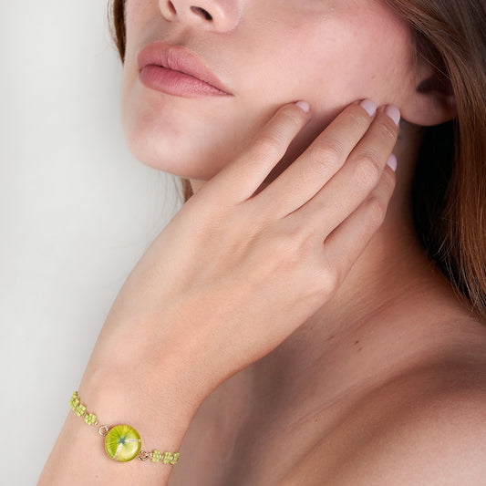 Pulsera Tejida Miyuki Flores-Rombitos