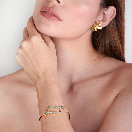 Brazalete Rectángulo Esmeralda