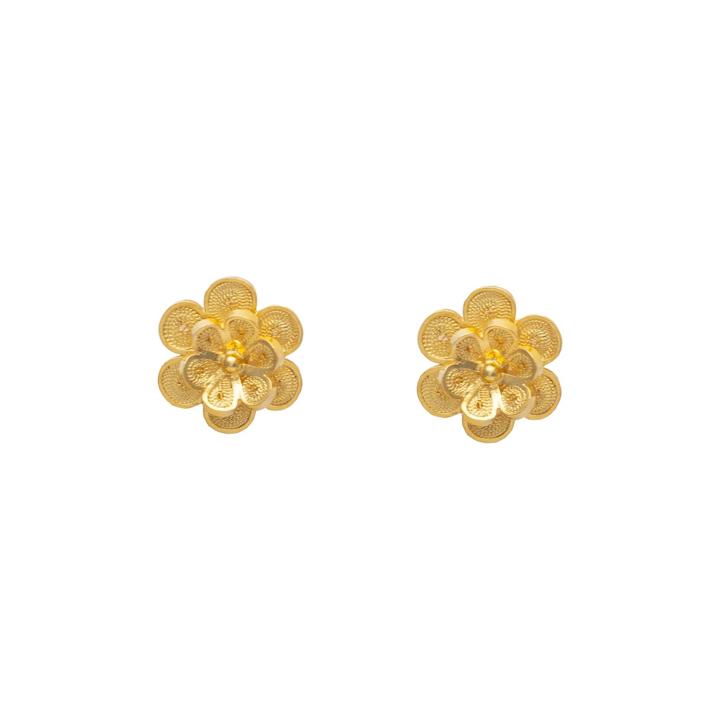 aretes con baño de oro de ivory