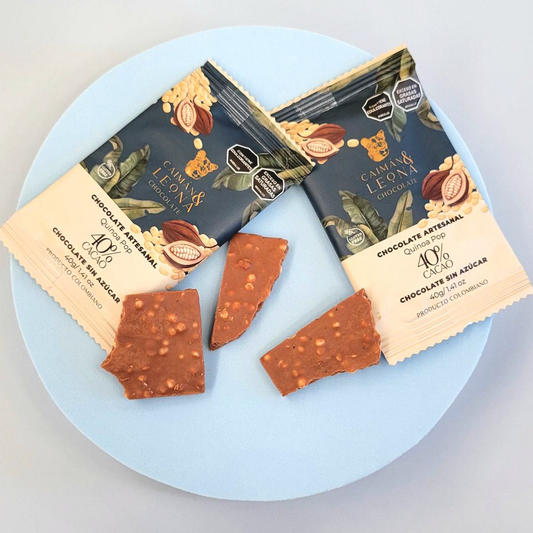 TABLETA QUINOA POP CACAO 40%