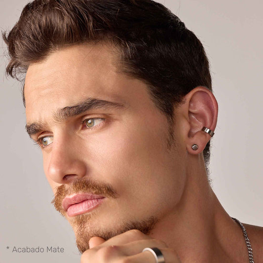 Solitario Arete Nox / Plateado