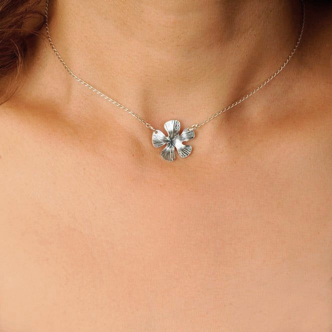 Cadena Flor Edén Plata