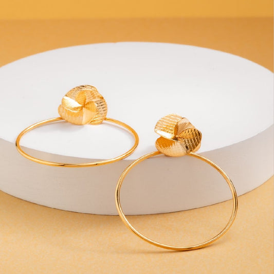 Aretes Aros Hélice Maxi Oro
