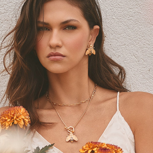 Set 2 Collares Panal de Abejas