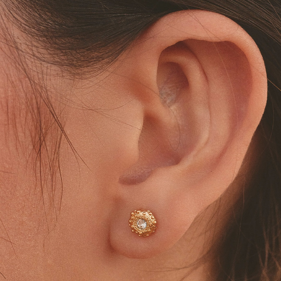 Choker Crisantemo Oro + Aretes