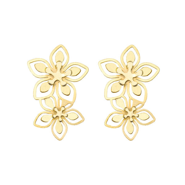 Aretes Doble Flor Guaia de Dicca