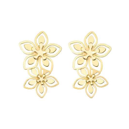 Aretes Doble Flor Guaia de Dicca