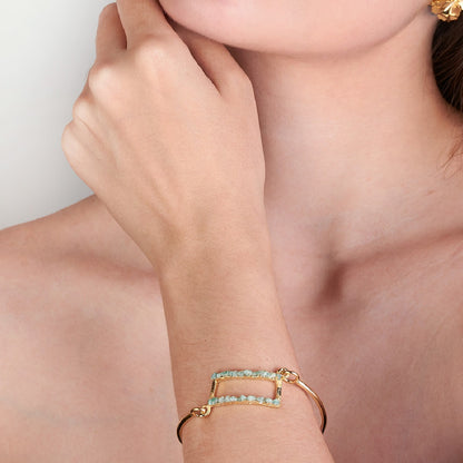 Brazalete Rectángulo Esmeralda