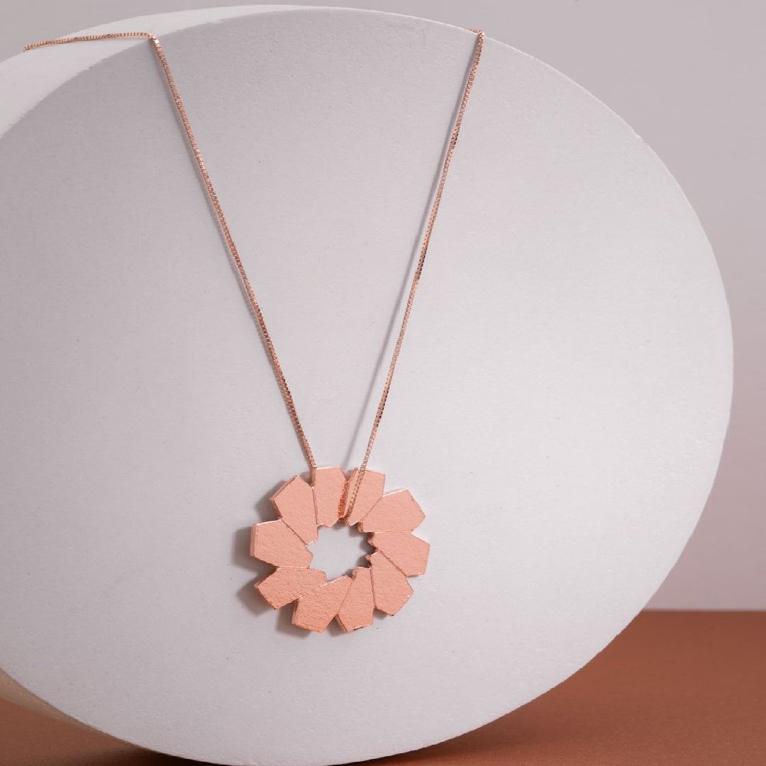 Cadena Kromo Maxi con Enchape en Oro Rosa