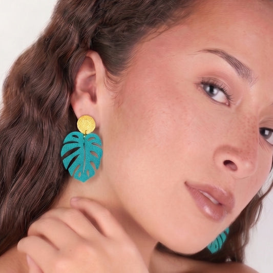 Aretes Monstera Multicolor de Minimalina